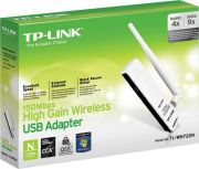 Adaptador Usb Wireless N 150Mbps 1 Antena 4DBI TL-WN722N TP-LINK