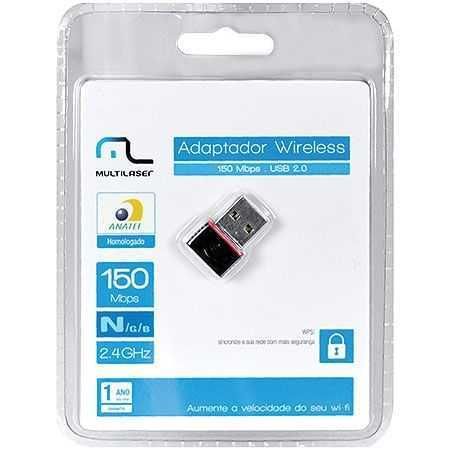 Adaptador Wireless Nano USB 150MBPS Dongle RE035 MULTILASER