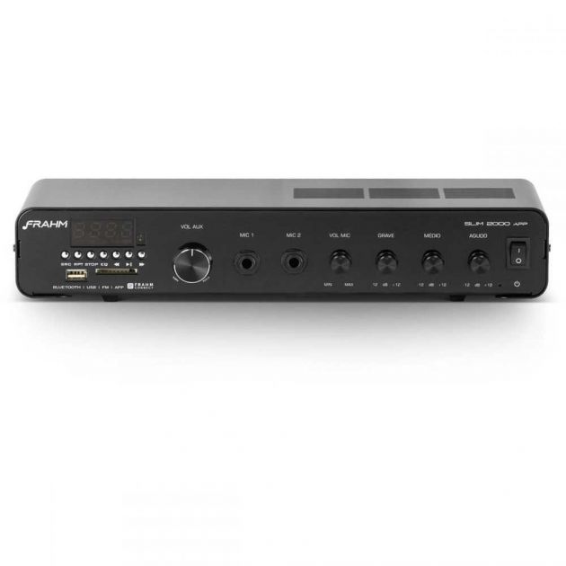 Amplificador Slim 2000 APPG 2 120W (USB, SD, FM, Bluetooth, Controle Remoto) FRAHM