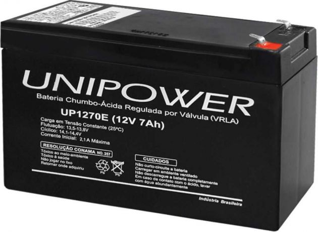 Bateria Selada 12V 7.0 Ah (UP1270E) F187 UNIPOWER