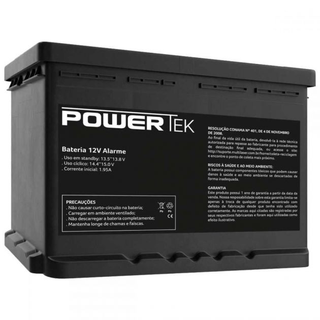 Bateria 12V 7AH Alarme EN011 POWERTEK