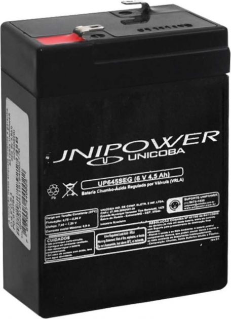 Bateria Selada 6V 4.5 Ah (UP645SEG) UNIPOWER