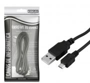 Cabo USB A p/ Micro USB Tipo B 1.8 metros cor/Preto 018-1409 CHIP-SCE