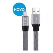 Cabo Micro USB Flat Retrátil Nylon Fast Data 1 Metro eacdor11-2 pr ELSYS