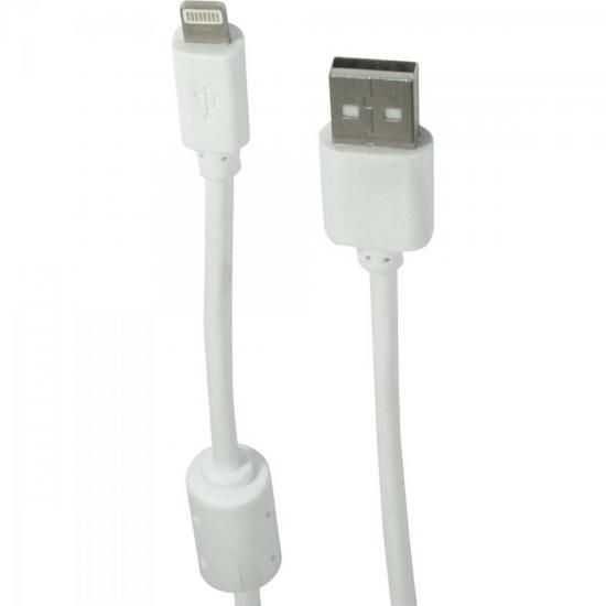 Cabo Para iPhone e iPad Air USB 2.0 A Macho x Lightning 8 Pinos 1,5m XC-CD-IPH5-F Branco X-CELL