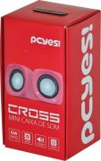 Caixa de Som CROSS USB Rosa PCYES