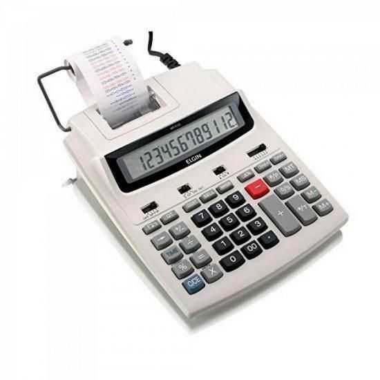Calculadora C/Bobina Bicolor MR6125 Branco ELGIN