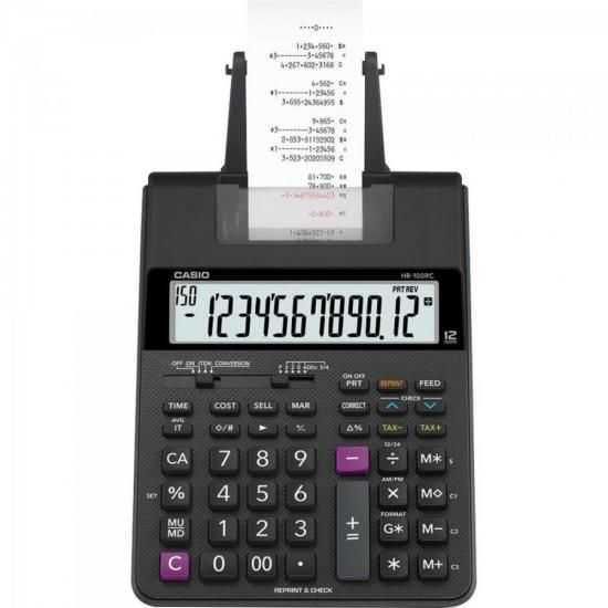 Calculadora com Bobina 12 Dígitos Bivolt HR-100RC Preta CASIO