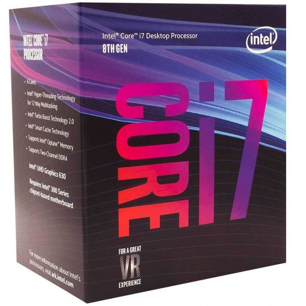 Processador Core i7-8700 3.20 Ghz 4.60 Ghz Turbo LGA 1151 BX80684I78700 Intel