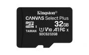 Cartao De Memoria Sd Kingston Canvas Select Plus Class 10Uhs-I 32Gb Micro+Adaptador Sdcs2/32Gb