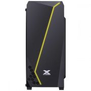 Gabinete Gamer VX Gaming LYNX Com Lateral Acrílica Preto Fita Led RGB Frontal E Cover Frontal VINIK