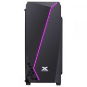 Gabinete Gamer VX Gaming LYNX Com Lateral Acrílica Preto Fita Led RGB Frontal E Cover Frontal VINIK