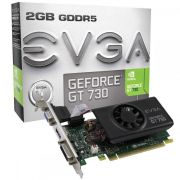 Placa de Vídeo NVIDIA GeForce GT 730 Low Profile 2GB GDDR5 02G-P3-3733-KR EVGA