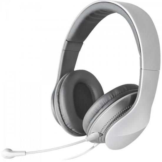 Headset com Alça e Microfone Dobrável e Removível K830 Branco e Prata EDIFIER