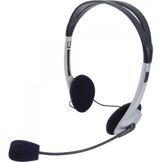 Headset Voicer Light 662040BS Preto/Prata OMEGA
