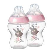 Kit 2 Mamadeiras Closer to Nature 260ml Rosa 522823 TOMMEE TIPPEE