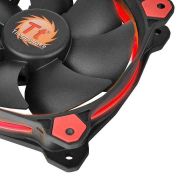 Kit 3 Coolers Riing 12 LED Red 12cm Preto e Vermelho CL-F055-PL12RE-A THERMALTAKE