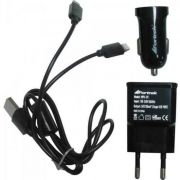 Kit Carregadores de Energia USB 12V/Bivolt MPK-101 Preto FORTREK