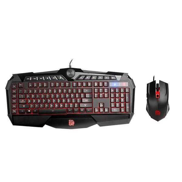 Kit Teclado e Mouse Óptico Sports Challenger Prime USB 3200dpi KB-CPC-MBBRPB-01 THERMALTAKE