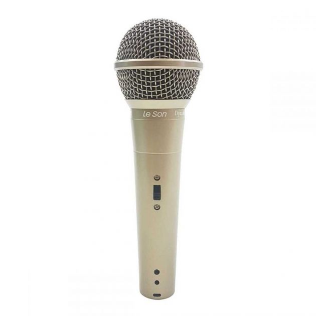 Microfone Com Fio Profissional LS58 Champanhe (Acompanha Cabo de 5 Metros) LESON