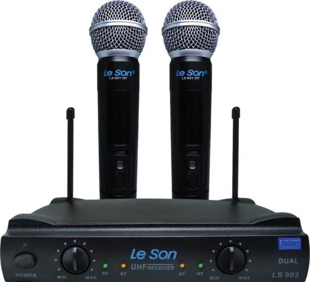 Microfone Sem Fio De Mão UHF LS-902 HT/HT LESON