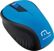 Mouse sem Fio 2.4ghz usb 1200dpi Preto e Azul MO215 MULTILASER