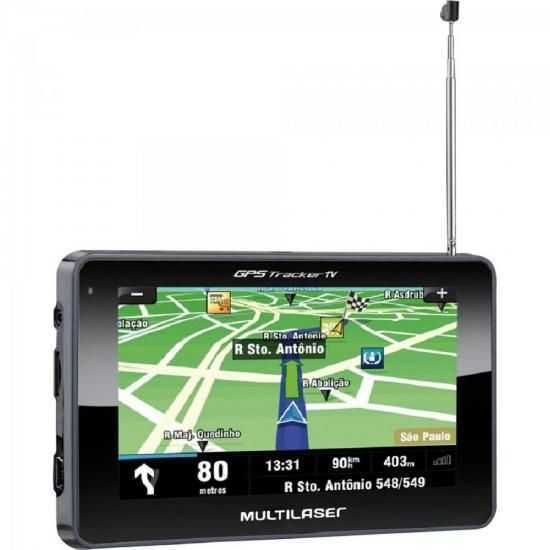 Navegador GPS com TV/Radio FM/Leitor de USB/SD GP034 Preto MULTILASER