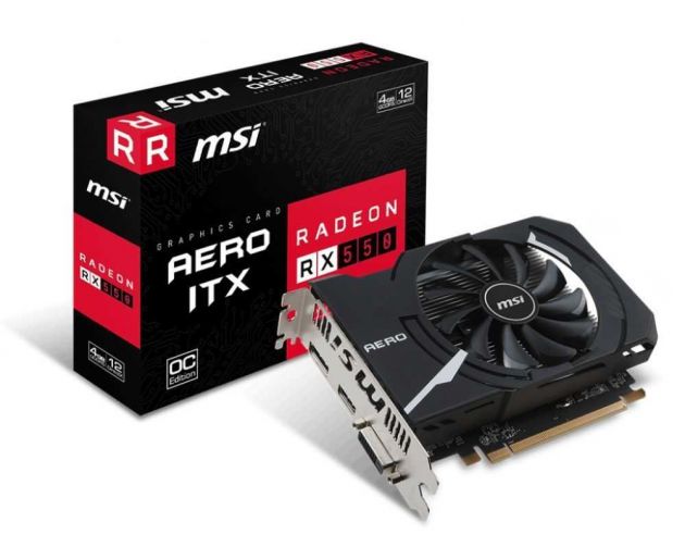OPEN BOX - Placa de Vídeo AMD Radeon RX 550 AERO ITX 4GB GDDR5 912-V809-2487 MSI