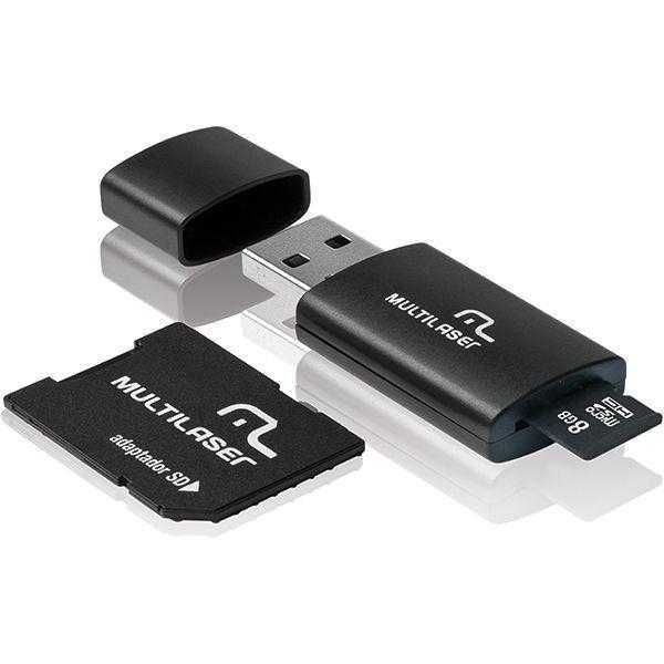 Kit Cartão SD e Pen Drive 8GB Mc058 MULTILASER