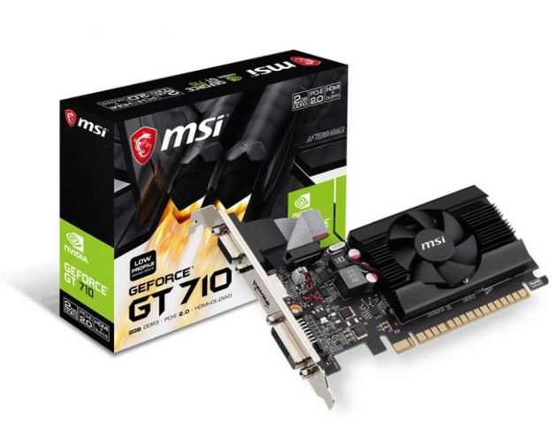 OPEN BOX - Placa de Vídeo NVIDIA GeForce GT 710 LP 2GB DDR3 PCIe 2.0 912-V809-2024 MSI