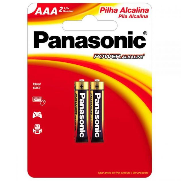 Pilha Alcalina AAA Embalagem com 2 Unidades LR03XAB/2B192 PANASONIC