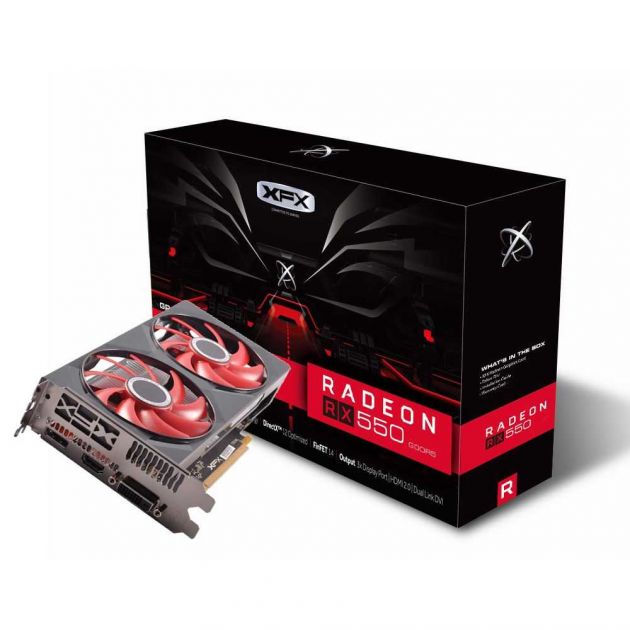 Placa de Video AMD Radeon RX550 4GB Double Dissipation GDDR5 128Bit RX-550P4PFG5 XFX