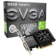 Placa de Vídeo NVIDIA GeForce GT 710 2GB DDR3 PCIe 2.0 02G-P3-2713-KR EVGA