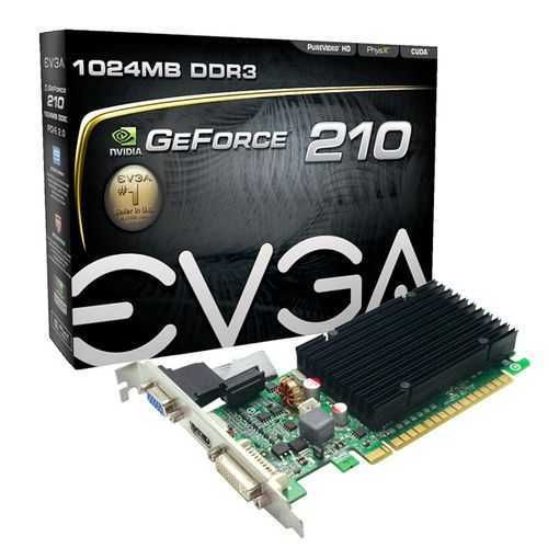 Placa de Vídeo NVIDIA GeForce GT 210 1GB DDR3 01G-P3-1313-KR EVGA