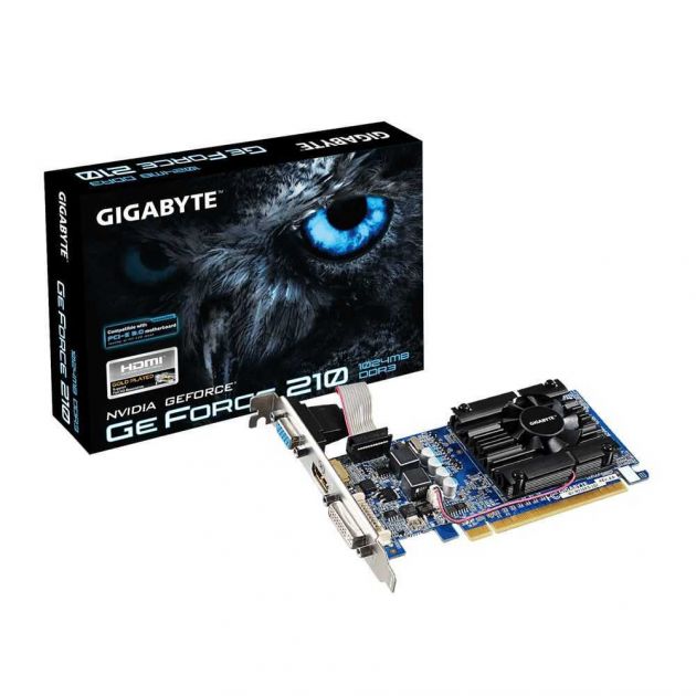 Placa de Vídeo NVIDIA GeForce 210 1GB DDR3 GV-N210D3-1GI GIGABYTE