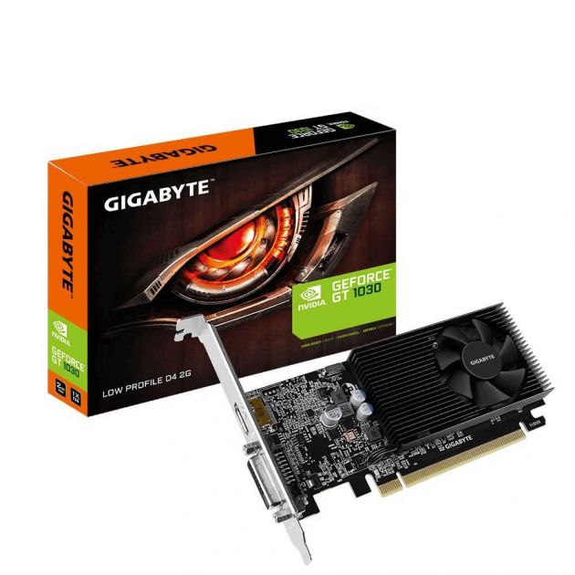 Placa de Vídeo NVIDIA GeForce GT 1030 D4 2GB DDR4 PCI-E 3.0 GV-N1030D4-2GL GIGABYTE