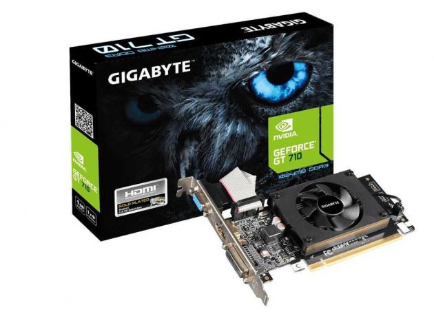 Placa de Vídeo NVIDIA GeForce GT 710 1GB DDR3 GV-N710D3-1GL GIGABYTE