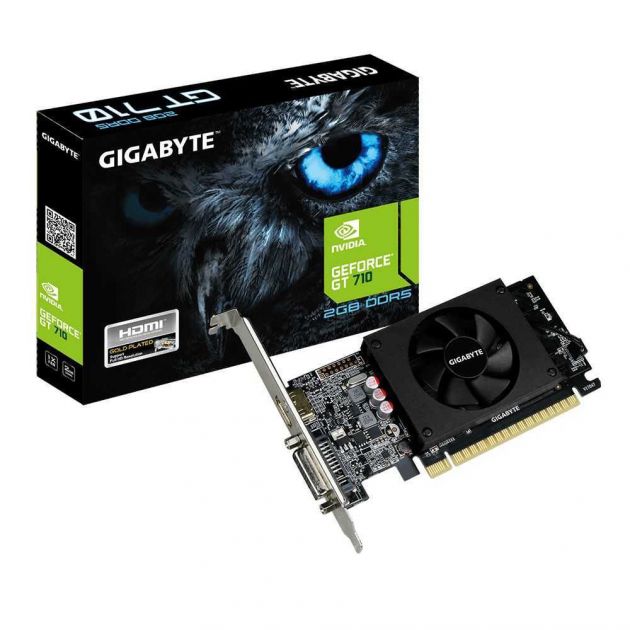 Placa de Vídeo NVIDIA GeForce GT 710 2GB DDR5 GV-N710D5-2GL GIGABYTE