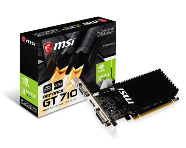 Placa de Vídeo NVIDIA GeForce GT 710 LP 1GB DDR3 MSI