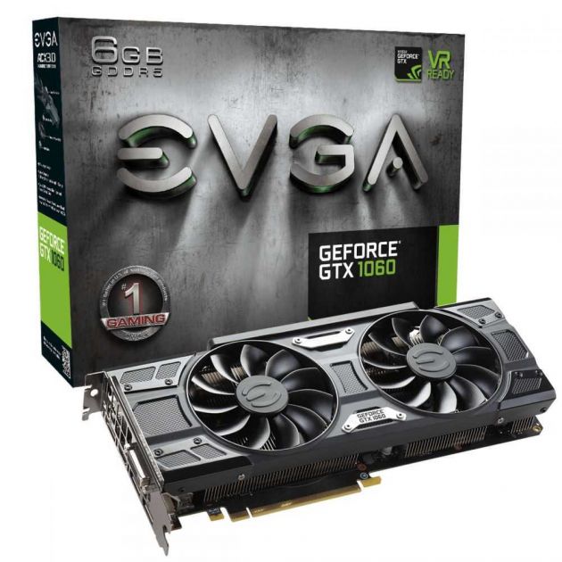 Placa de Vídeo NVIDIA GeForce GTX 1060 GAMING 6GB GDDR5 06G-P4-6262-KR EVGA
