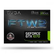 Placa de Vídeo NVIDIA GeForce GTX 1070 FTW2 GAMING RGB 8GB GDDR5 08G-P4-6676-KR EVGA