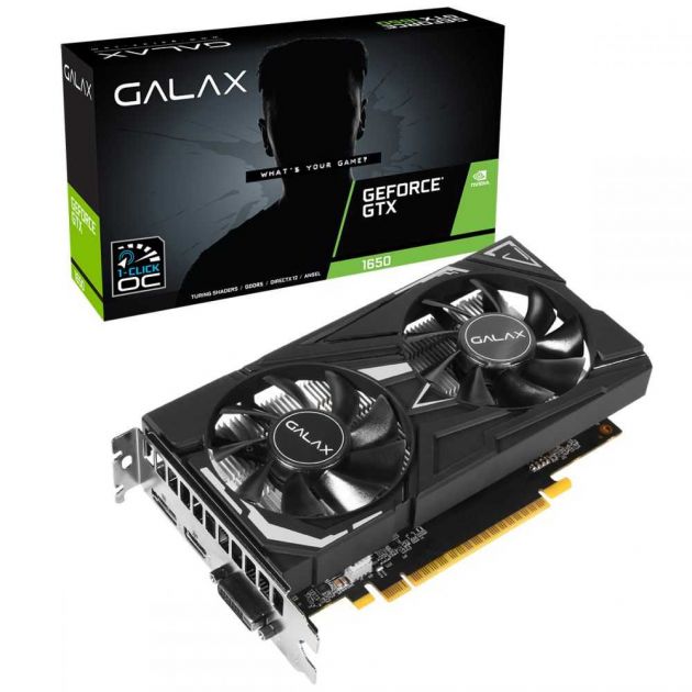 Placa de Vídeo NVIDIA GEFORCE GTX 1650 EX OC 4GB GDDR5 PCI-E 3.0 65SQH8DS08EX GALAX