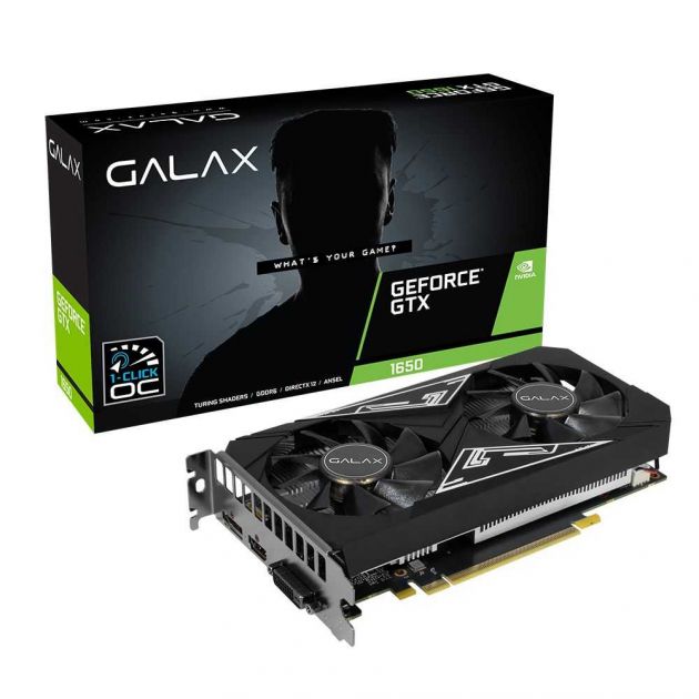Placa de Vídeo Nvidia GeForce GTX 1650 EX PLUS 4GB GDDR6 65SQL8DS93E1 GALAX