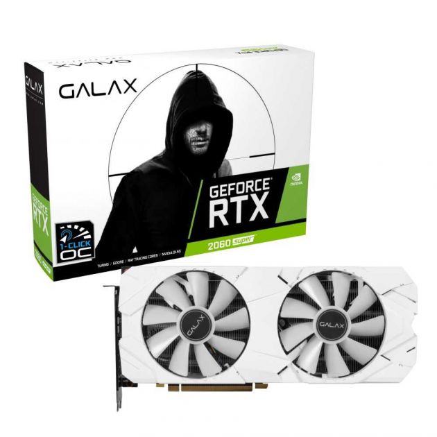 Placa de Vídeo NVIDIA GeForce RTX 2060 Super EX White 8GB GDDR6 PCI-E 3.0 26ISL6MPX6EW GALAX