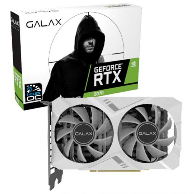 Placa de Vídeo NVIDIA Geforce RTX 2070 WHITE MINI 8GB GALAX