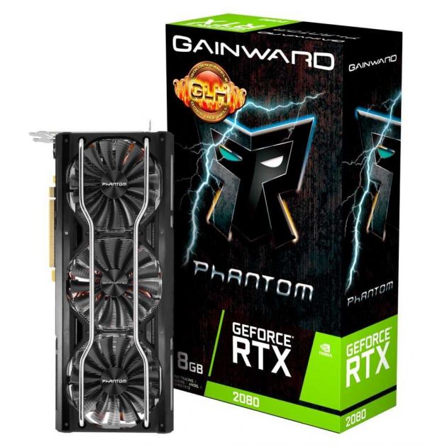 Placa de Vídeo NVIDIA GeForce RTX 2080 Phantom GLH 8GB GDDR6 PCI-E 3.0 NE62080H20P2-1040P GAINWARD
