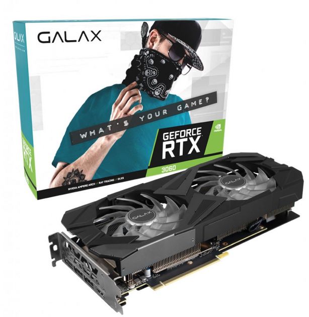 Placa de Vídeo Nvidia GeForce RTX 3060 EX OC 12GB GDDR6 PCI-E 4.0 (LHR) 36NOL7MD2NEX GALAX