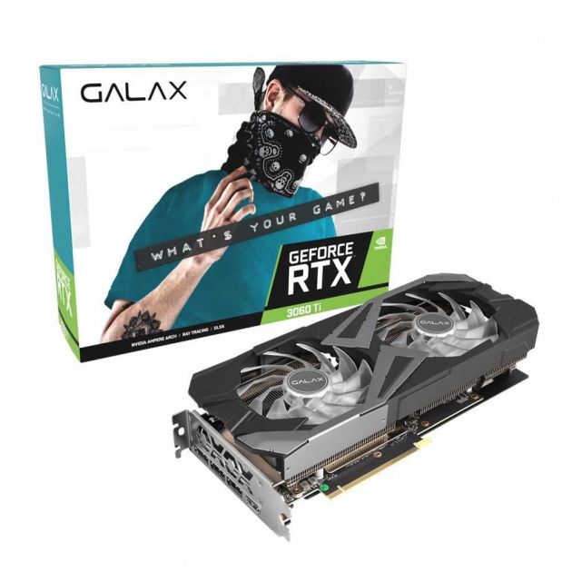 Placa de Vídeo NVIDIA GeForce RTX 3060 TI EX 8GB (1-Click OC) GDDR6 36ISL6MD1WGG GALAX