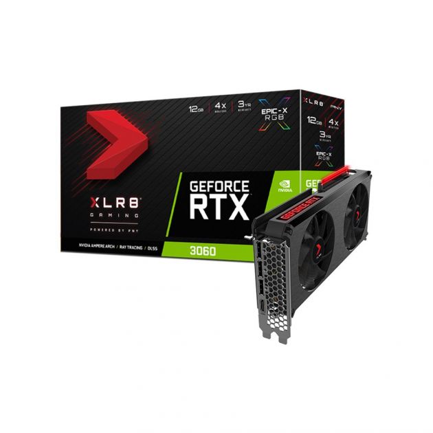 Placa de Vídeo Nvidia GeForce RTX 3060 XLR8 Gaming Revel Epic-X 12GB GDDR6 VCG306012DFXPPB PNY