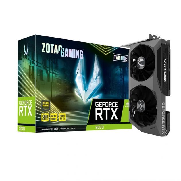 Placa de Vídeo Nvidia GeForce RTX 3070 Twin Edge 8GB GDDR6 PCI-E 4.0 ZT-A30700E-10PLHR ZOTAC